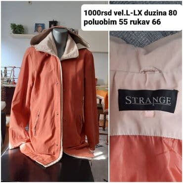 tecnost za meka sociva: Jakna za prelazni period odgovara L-XL velicini materijal je tako — 1