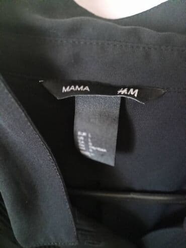 Košulje: H&M, L (EU 40), Poliester, Jednobojni, bоја - Crna — 3