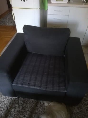 polovan namestaj iz inostranstva u palanci: Kao nova fotelja, sivi kvalitetan stof — 5