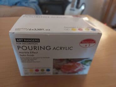 dodatak za slavinu na sudoperi: Akrilne boje art rangers pouring acrylic, marble effect, satin finish — 4