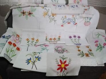 Towels: Floral, Embroidery, color - Multicolored — 21