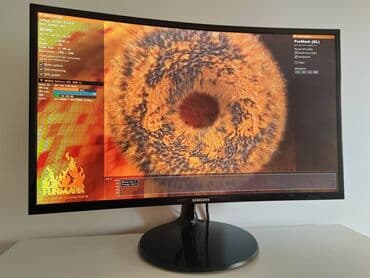 Monitori: Samsung zakrivljeni monitor 27"   Prodajem monitor Samsung, 27" FHD — 16