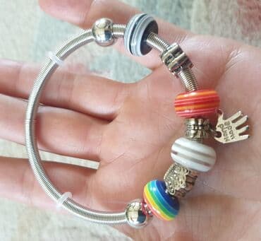 pandora privesci slova: Narukvica sa priveskom, Handmade — 3