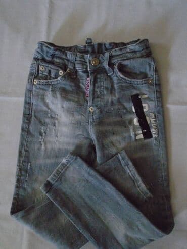 elegantne pantalone sa visokim strukom: Fansy original Dsquared2 farmerke za dečake, za uzrast od 5-6 godina — 2