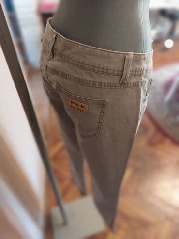 Pantalone, Farmerke, Šortsevi: Farmerke jeans west slim fit farmerke, sivo/bež boje, u odličnom — 3