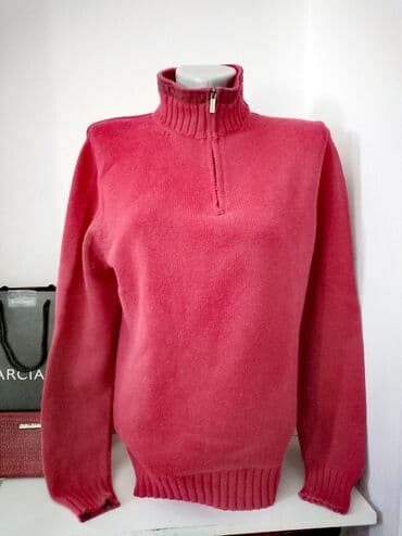 massimo dutti lanene pantalone: M (EU 38), Pamuk, Jednobojni, bоја - Crvena — 1