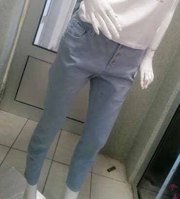 elegantne pantalone sa visokim strukom: L (EU 40), Visok struk, Ravne nogavice — 4