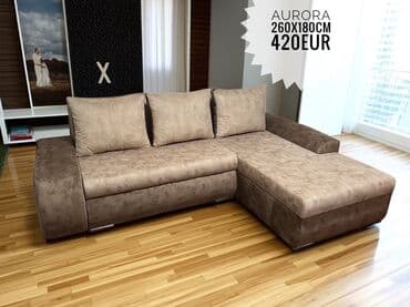 Ugaone garniture: Ugaona garnitura "Aurora" je prostran i udoban komad nameštaja