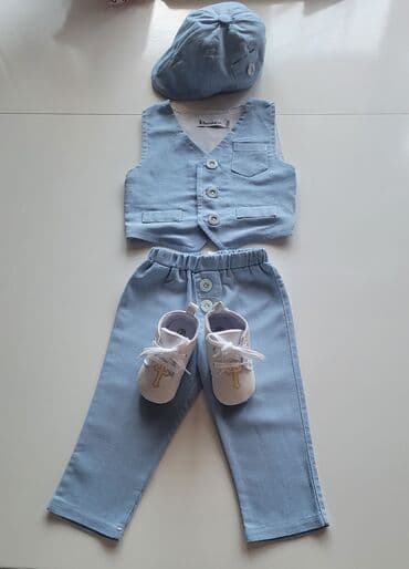 pelerina kaput: Komplet: Kapa, Pantalone, Prsluk, 74-80 — 2