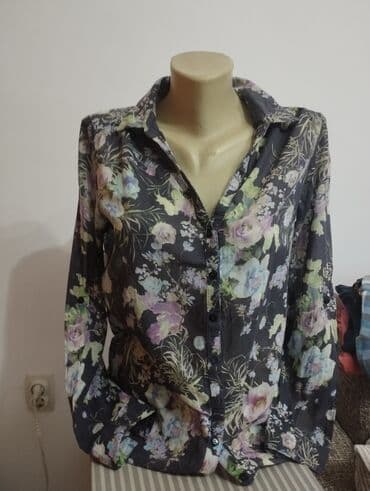 mango bluze i košulje: M (EU 38), Cvetni, bоја - Crna — 2