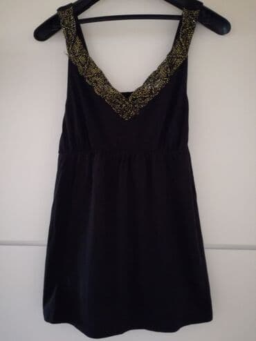 midi haljine h m: H&M, L (EU 40), Pamuk, bоја - Crna — 1