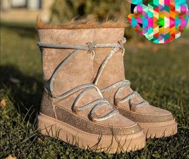 turska kozna obuca: Ugg čizme, bоја - Bež, 38 — 6