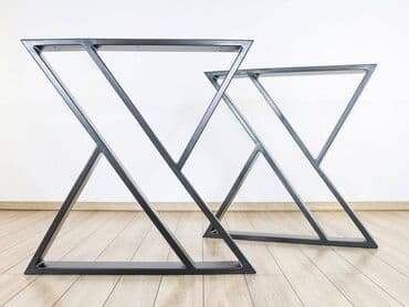 iznajmljivanje klupa i stolova: Noge za sto 034 Dimenzija 70x72cm Materijal : Metalna cev 60x20 — 2