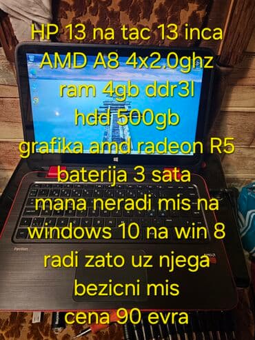 graficke kartice za laptop cene: AMD A8, 13.1 " — 1