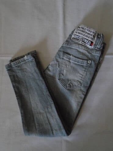 elegantne pantalone sa visokim strukom: Fansy original Dsquared2 farmerke za dečake, za uzrast od 5-6 godina — 6