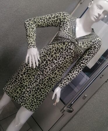 haljine sa leopard printom: Zara S (EU 36), bоја - Šareno, Koktel, klub, Dugih rukava — 2