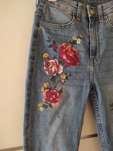 lidl pantalone: H&M farmerke veličina 34. Dubok model. Poluobim struka 30/34 — 2