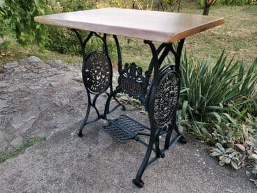 Stilski klub stolovi: SINGER rustik etno sto 77*43cm visina stola 76 cm debljina daske 3