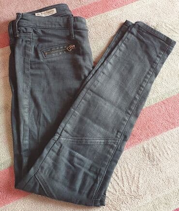 skinny fit farmerke: Adriano goldschmied ag moto biker jeans bajker farmerke, crne — 4