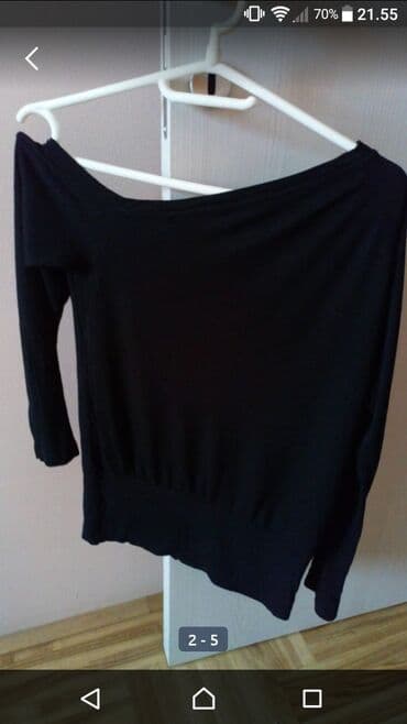 crop top majice na bretele: One size, Viskoza, Jednobojni, bоја - Crna — 1