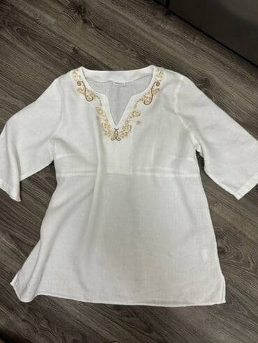 Tunike: 2XL (EU 44), Lan, bоја - Bela — 1