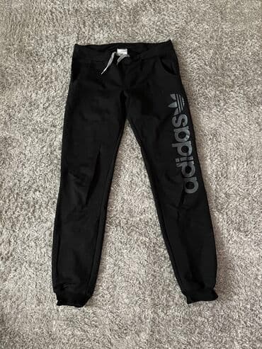 trenerka s: Adidas, M (EU 38), L (EU 40), Jednobojni, bоја - Crna — 1