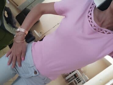 H&M, S (EU 36), Jednobojni, bоја - Roze — 1