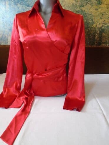 elegantna bluza: S (EU 36), Jednobojni, bоја - Crvena — 1