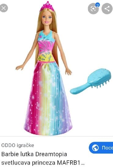ćelave lutke: BARBIE DREAMTOPIA original lutka barbi . Svetlucava princeza. Svetli i — 1