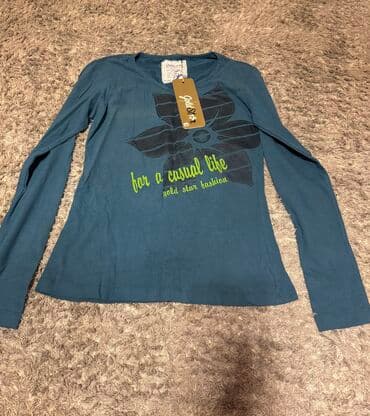 bluza s: 9Fashion Woman, M (EU 38), L (EU 40), Pamuk, Sa ilustracijom, bоја - Zelena — 1