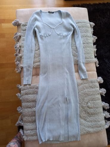 heklane torbe od pamučnih traka: One size, bоја - Svetloplava, Oversize, Dugih rukava — 1