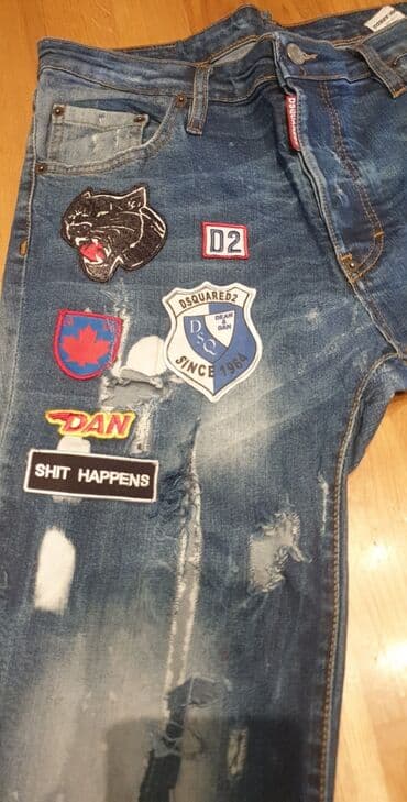 elegantne pantalone sa visokim strukom: Farmerke, 42 / 32, Dsquared2, Skinny — 6