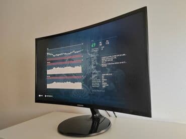 Monitori: Samsung zakrivljeni monitor 27"   Prodajem monitor Samsung, 27" FHD — 10