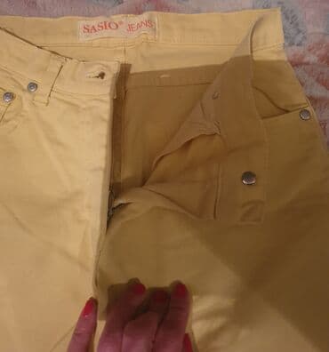 ramax novi sad: SASIO jeans zute farmerke ravan model, blago se sire od kolena. XS — 2