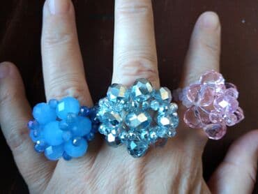 nakit od hiruskog celika novi sad: Ženski prsten, Handmade, Materijal: Kristal, Cirkon — 2