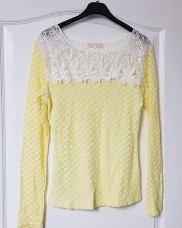 heklanje bluza: M (EU 38), bоја - Žuta — 1