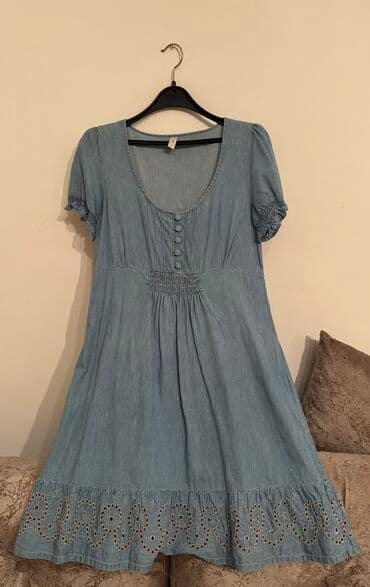 Haljine: 9Fashion Woman L (EU 40), XL (EU 42), bоја - Svetloplava, Kratkih rukava — 1