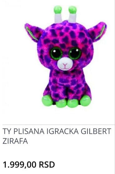 plišani kombinezon za odrasle: TY BEANIE BOOS original plisana igracka zirafa gilbert. Veća igracka — 4