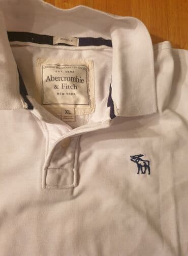 ramax nova kolekcija: ABERCROMBIE FITCH New York, bela polo majica sa kragnicom, muscle — 1