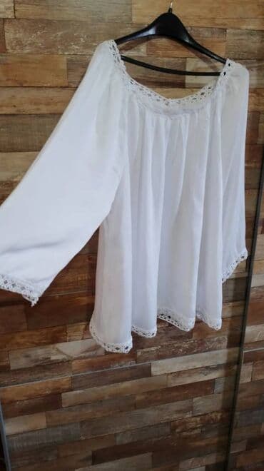 bluza s: Viskoza, bоја - Bela — 3