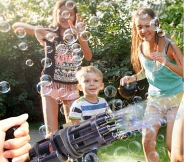 Children's Items: Pistolj za mehurice novo pistolj za balone bubble gun akcija cene — 1