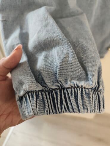 vunene pantalone: Teksas, Visok struk, Baggy — 5