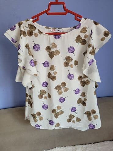 bluza s: M (EU 38), Viskoza, Cvetni, bоја - Bela — 3