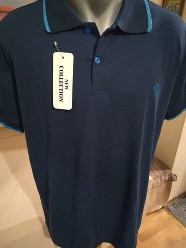 pantalone velicina 54: Majica na kratke rukave, 5XL (EU 62), bоја - Tamnoplava, Pamuk — 4