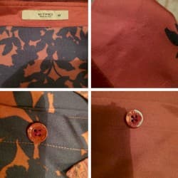 Košulje: M (EU 38), Svila, Cvetni, Jednobojni, bоја - Crvena — 4