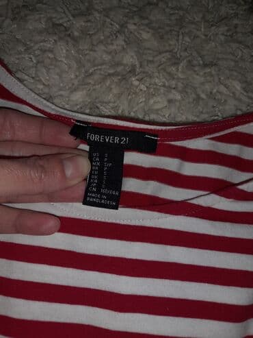 forever 21 beograd: S (EU 36), Pamuk, Prugasti, bоја - Bela — 4