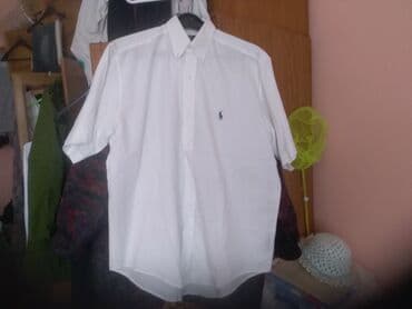 Muška odeća: Košulja Na kratke rukave, L (EU 52), Denim Co, bоја - Bela, Pamuk — 1