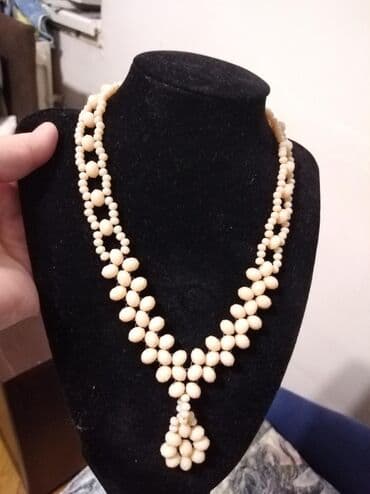 biserne ogrlice bižuterija: Biserna ogrlica, Handmade, Materijal: Kristal — 3