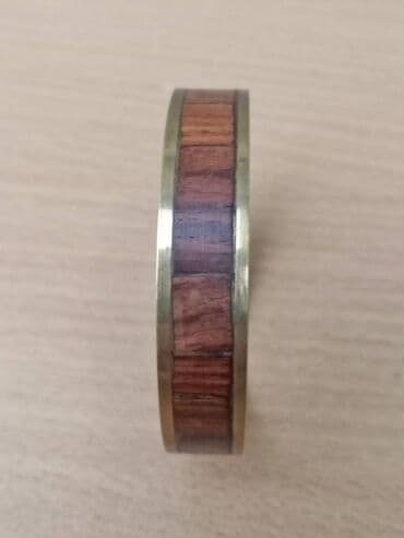 samsung watch 4 narukvice: Narukvica 4 Narukvica drvo - Mahagoni u mesingu. prečnik 6,4-6,7 cm — 1