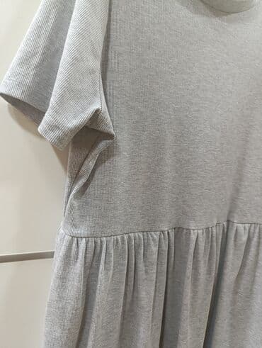 Haljine: 3XL (EU 46), bоја - Siva, Oversize, Kratkih rukava — 2
